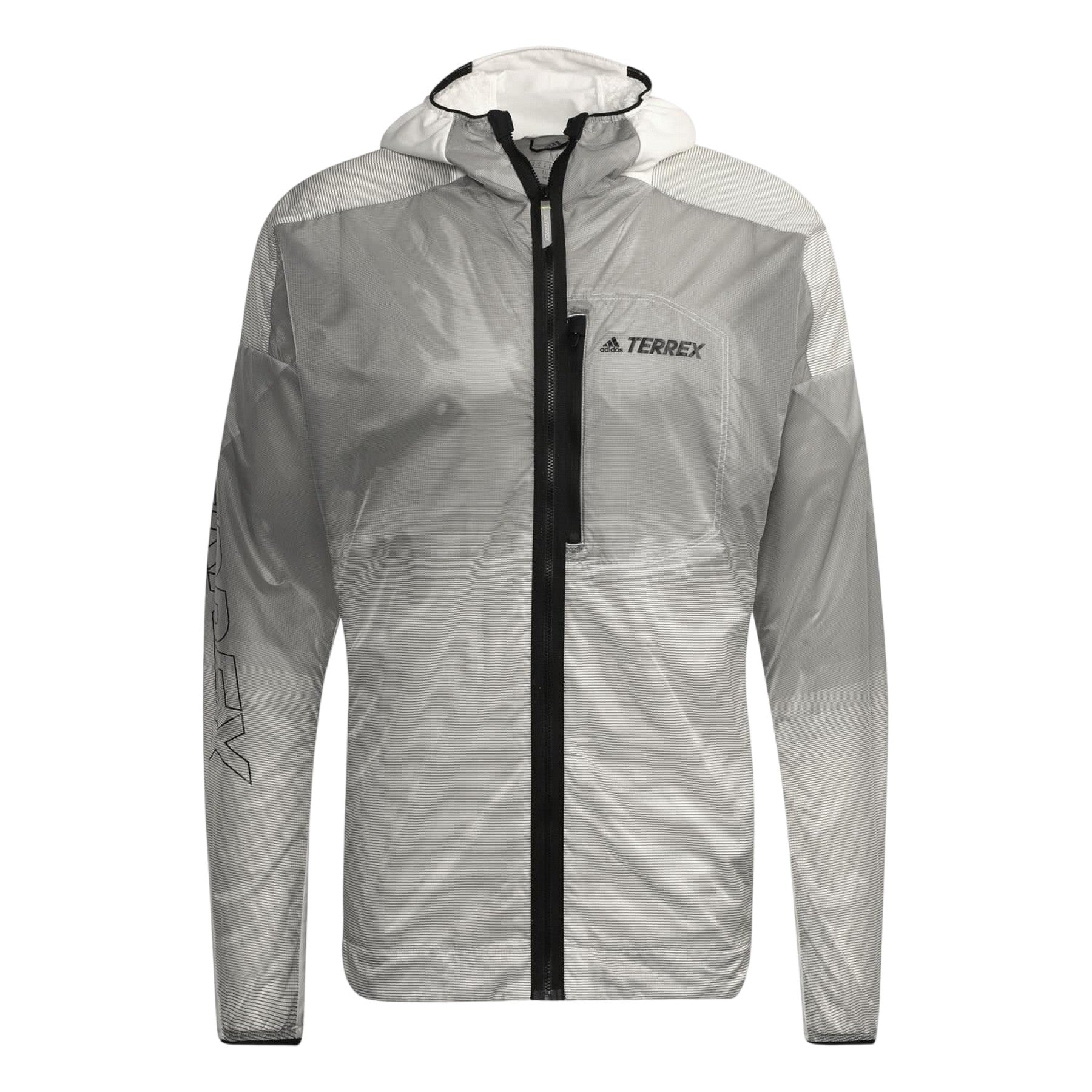 White - Front - Adidas Mens Terrex Agravic Moisture Wicking Performance Jacket