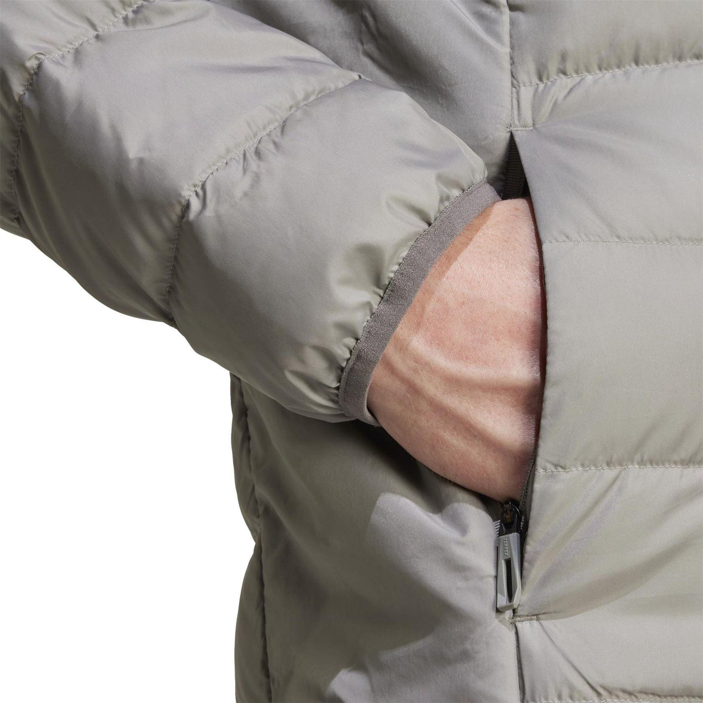Solid Grey - Lifestyle - Adidas Mens Mt Down Ho J Hooded Athletic Down Jacket