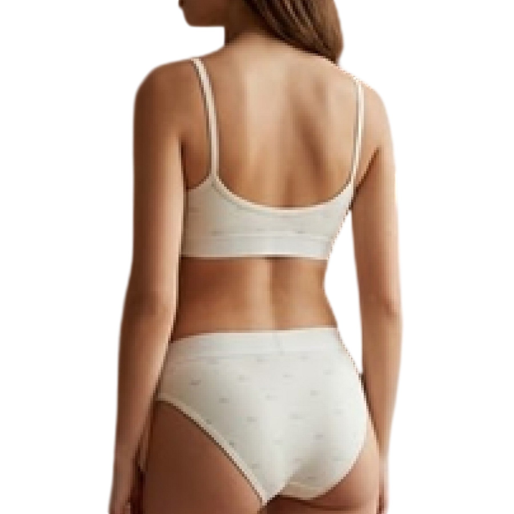 White - Back - Lacoste Womens-Ladies Logo Cotton Stretch Briefs