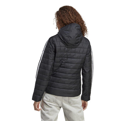 Black - Back - Adidas Womens-Ladies Originals Slim Hooded Jacket
