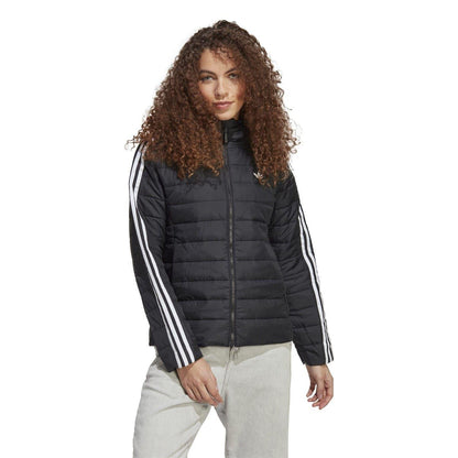Black - Lifestyle - Adidas Womens-Ladies Originals Slim Hooded Jacket