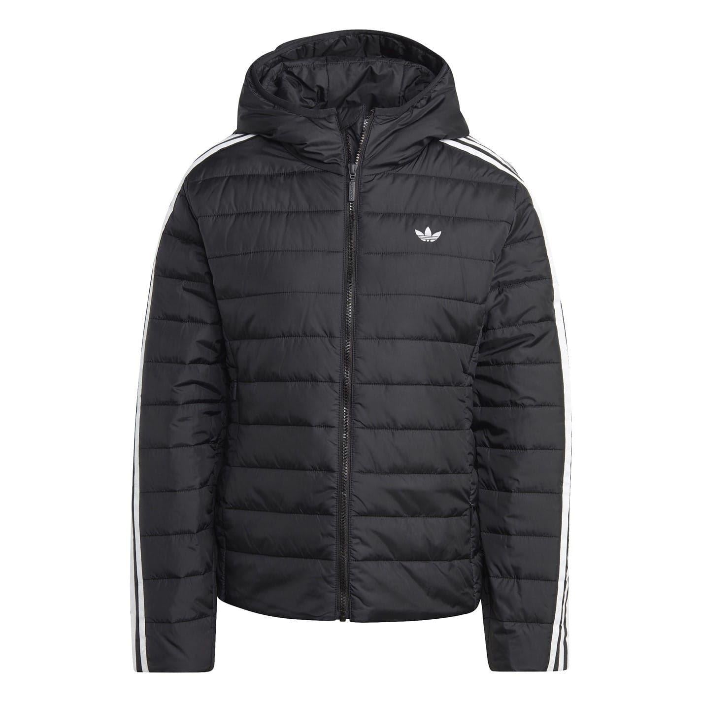 Black - Front - Adidas Womens-Ladies Originals Slim Hooded Jacket