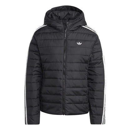 Black - Front - Adidas Womens-Ladies Originals Slim Hooded Jacket