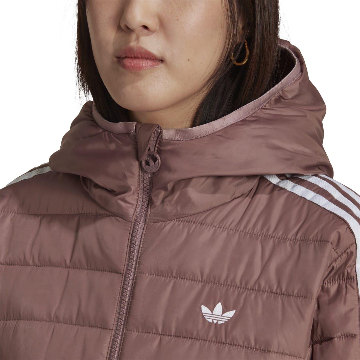 Burgundy - Lifestyle - Adidas Womens-Ladies Originals Slim Hooded Jacket