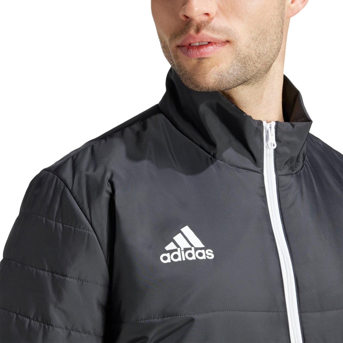 Black - Side - Adidas Mens Entrada Jacket