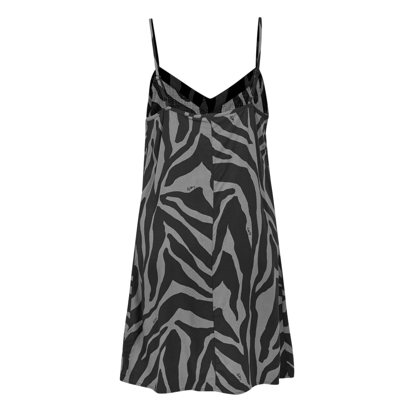 White-Black - Back - Biba Womens-Ladies Biba Zebra Print Sleeveless Nightwear Slip