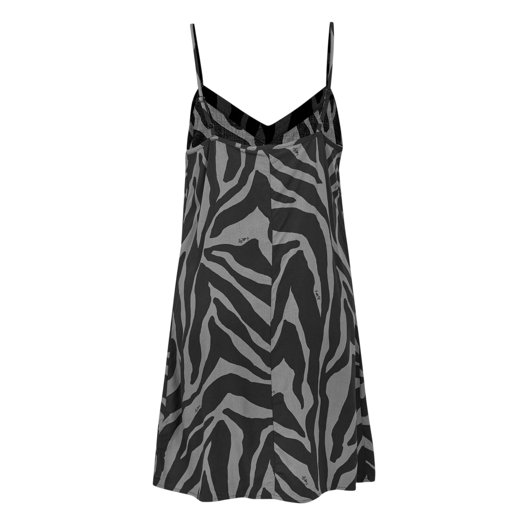 White-Black - Back - Biba Womens-Ladies Biba Zebra Print Sleeveless Nightwear Slip