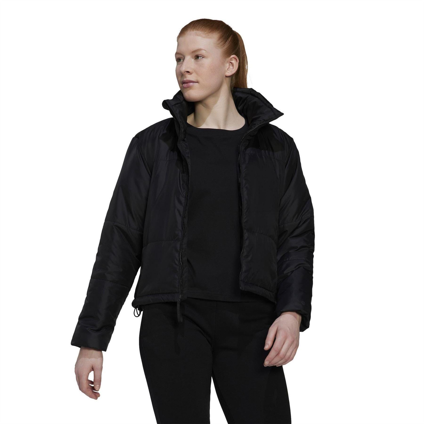 Black - Side - Adidas Womens-Ladies Bsc Down Jacket