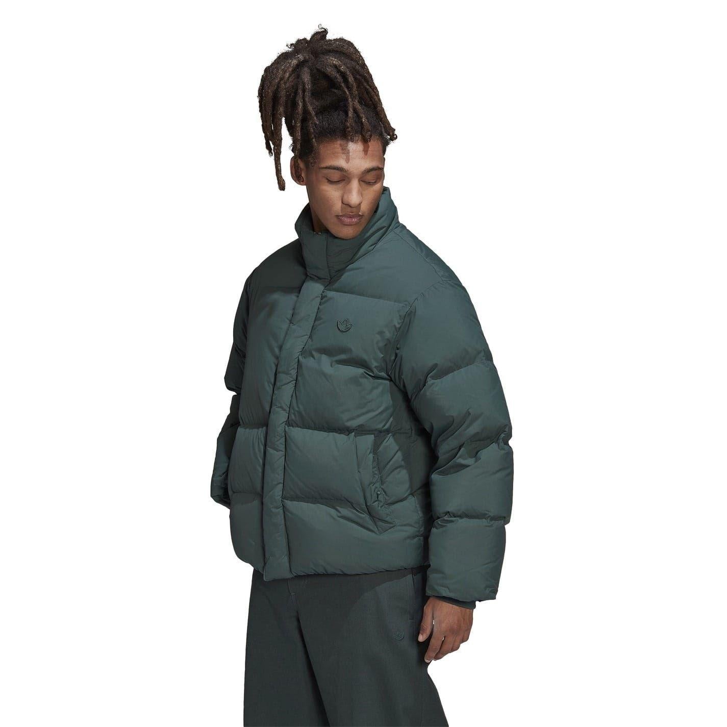 Mineral Green - Lifestyle - Adidas Mens Relaxed Fit Puffer Jacket