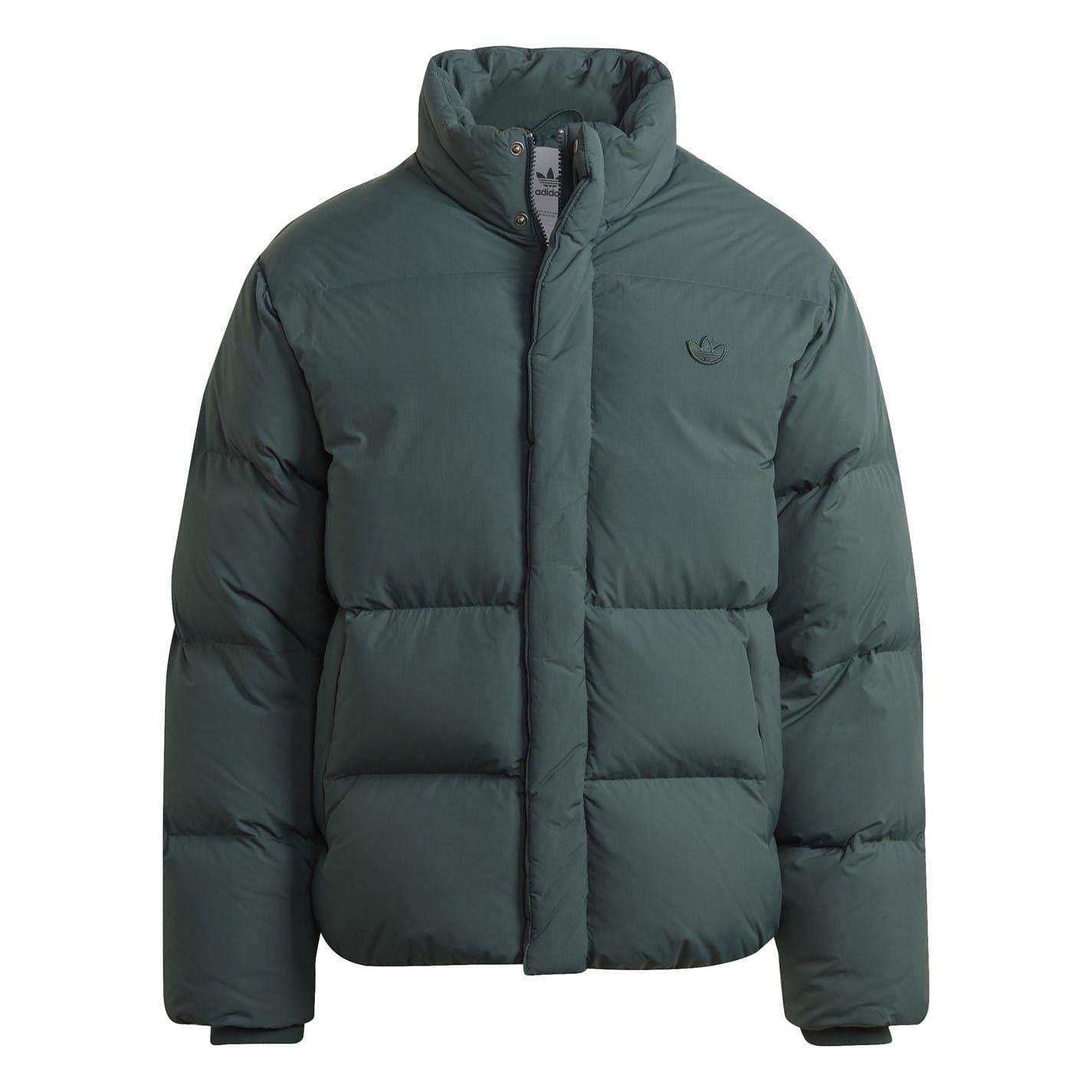 Mineral Green - Front - Adidas Mens Relaxed Fit Puffer Jacket