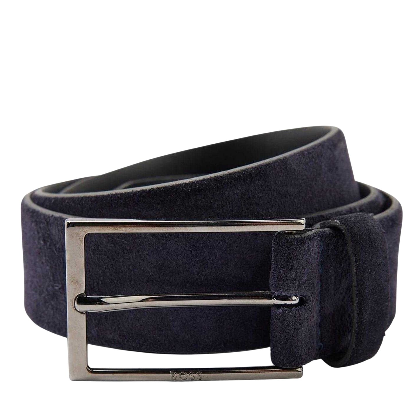 Dark Blue - Front - Boss Mens Calindo Suede Belt