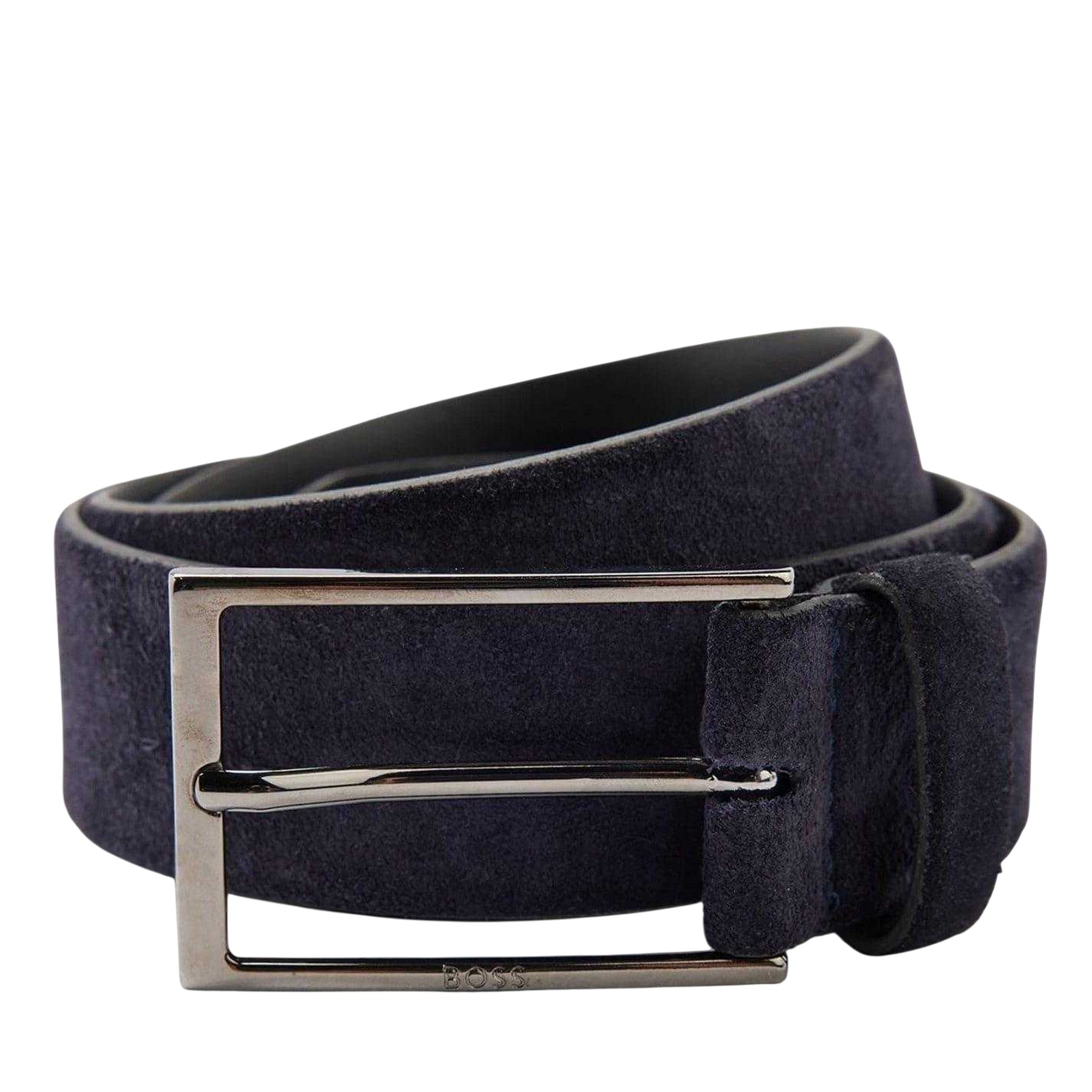 Dark Blue - Front - Boss Mens Calindo Suede Belt