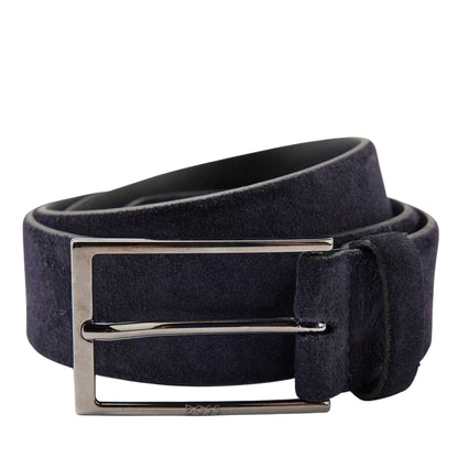 Dark Blue - Front - Boss Mens Calindo Suede Belt