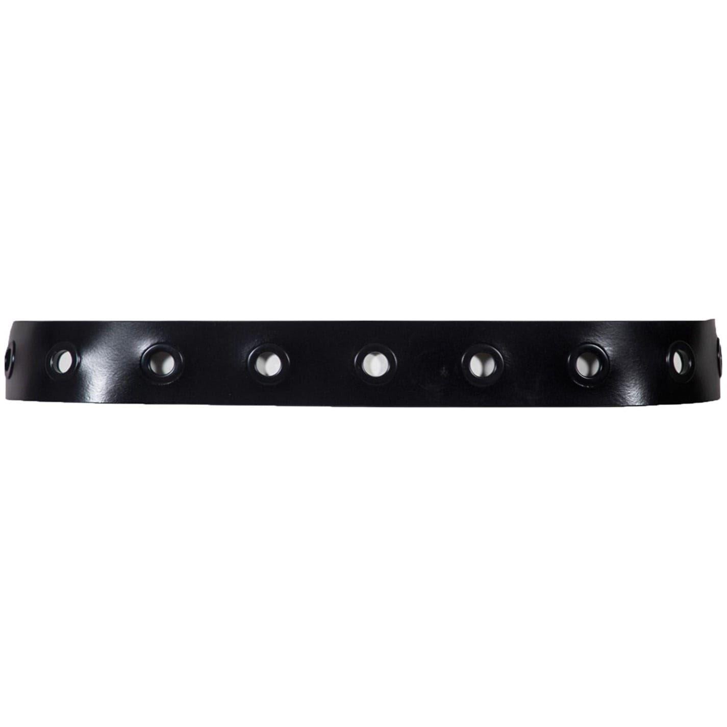 Black - Side - AllSaints Womens-Ladies Eyelets Leather Belt