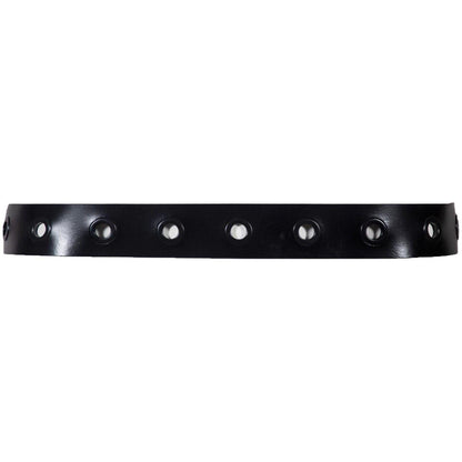 Black - Side - AllSaints Womens-Ladies Eyelets Leather Belt