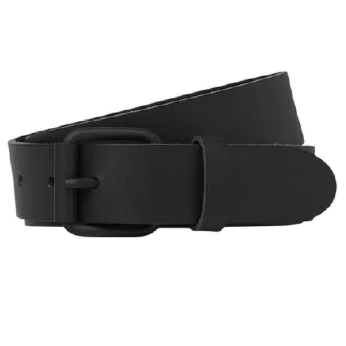 Black - Front - Jack And Jones Mens Leather Belt