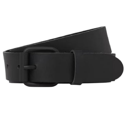 Black - Front - Jack And Jones Mens Leather Belt