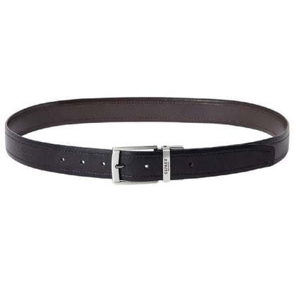 Black-Chocolate - Front - Osprey Mens Darwin Reversible Leather Belt