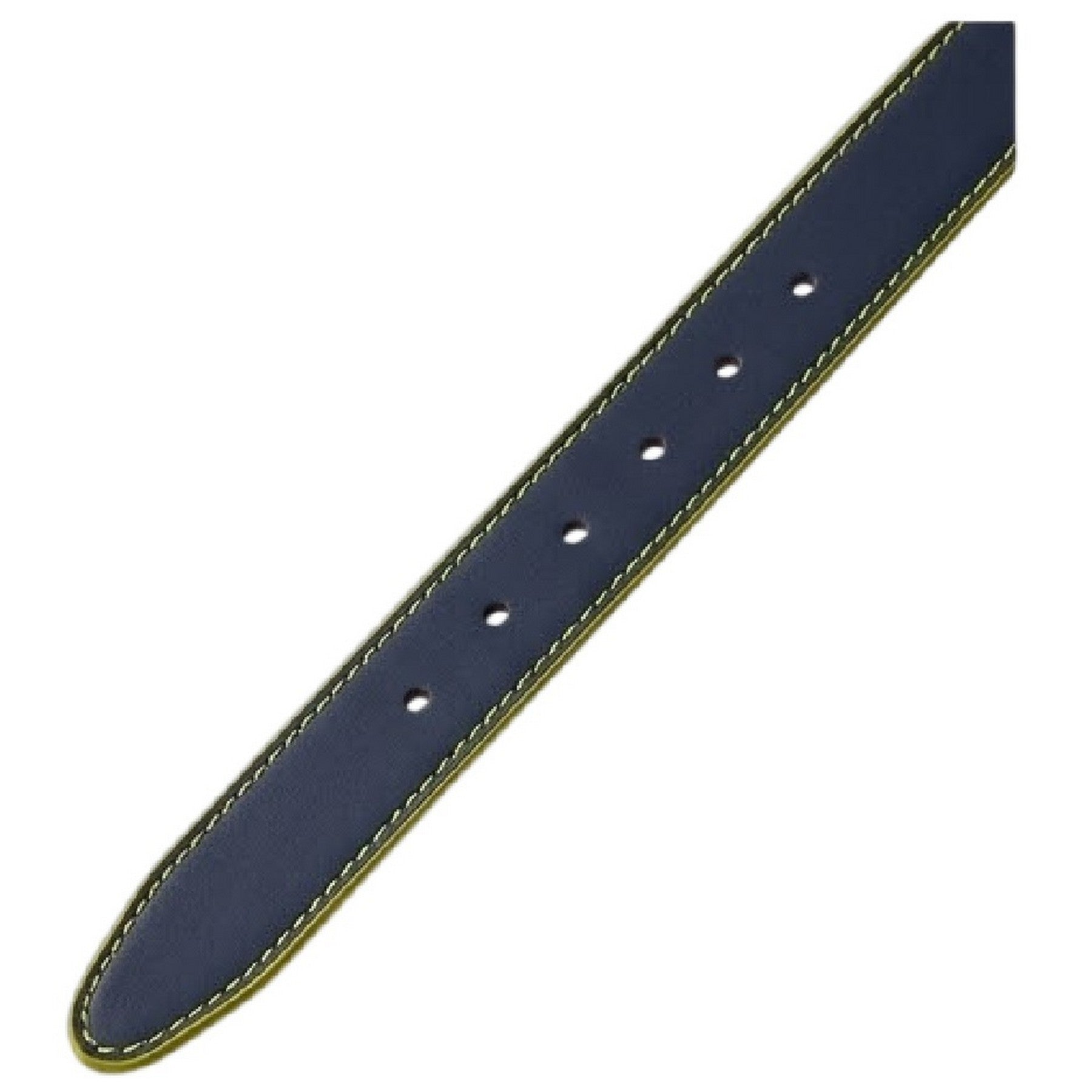 Navy-Yellow - Back - London Dickens Leather Belt