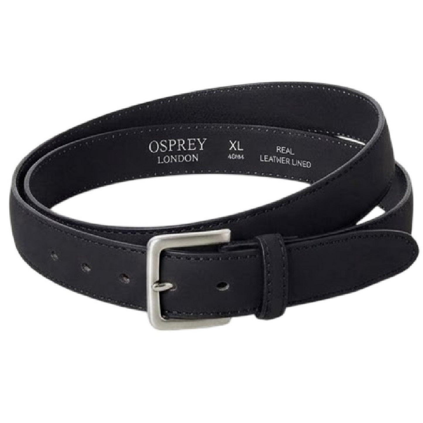 Black - Back - London Dickens Leather Belt