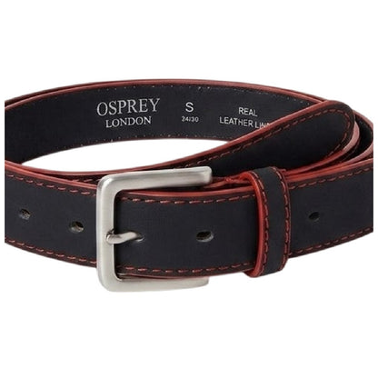 Black-Red - Side - London Dickens Leather Belt