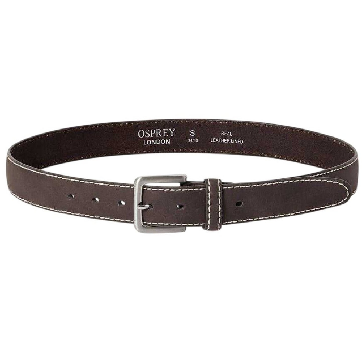 Chocolate - Front - London Dickens Leather Belt