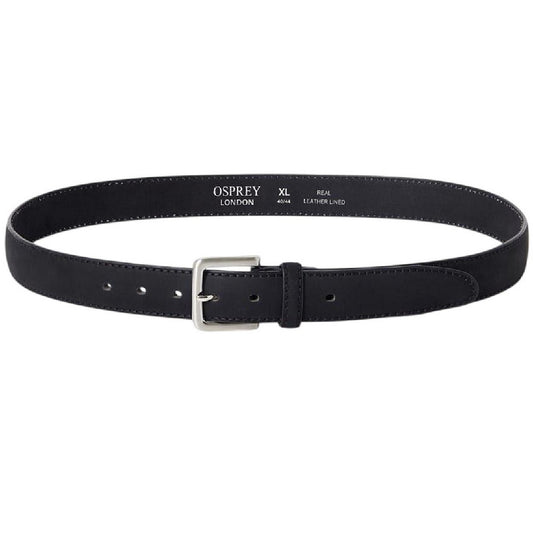 Black - Front - London Dickens Leather Belt