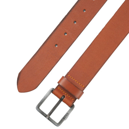 Medium Brown - Back - Boss Mens Cowhide Leather Belt