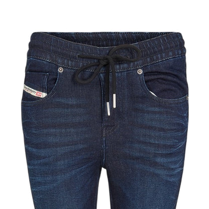 Blue Denim - Side - Diesel Womens-Ladies Washed Denim Tailored Jeans