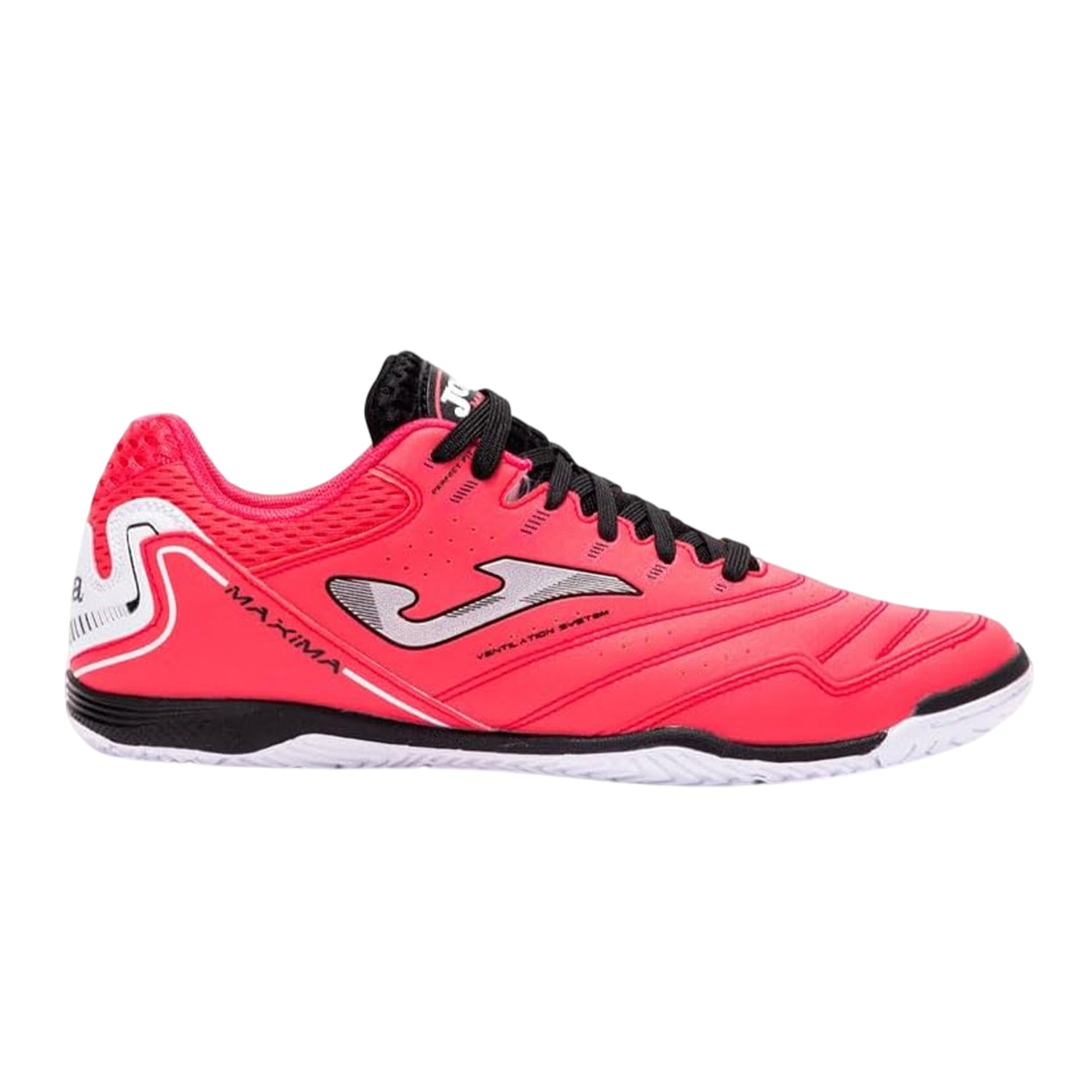 Red - Back - Joma Mens Maxima Reinforced Toe Indoor Football Shoes