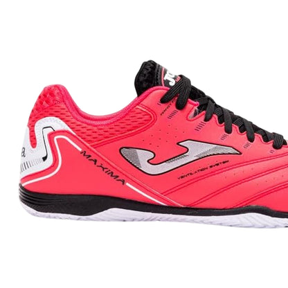 Red - Side - Joma Mens Maxima Reinforced Toe Indoor Football Shoes