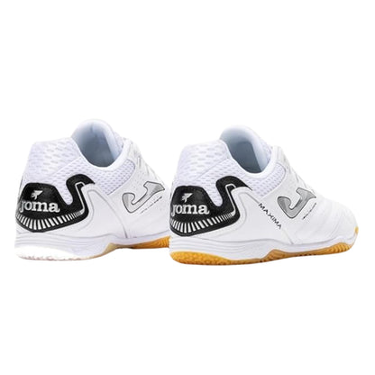White-Grey - Back - Joma Mens Maxima Reinforced Toe Indoor Football Shoes
