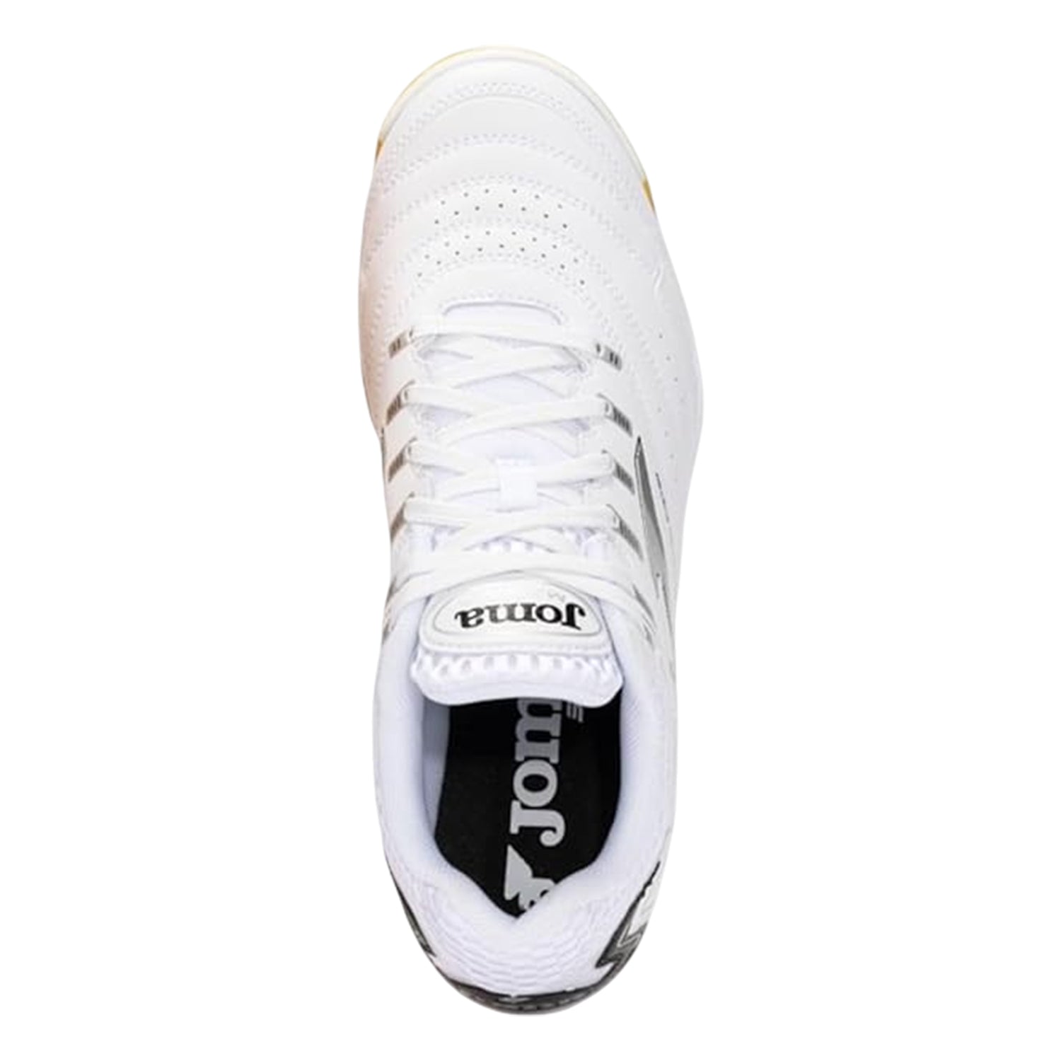 White-Grey - Side - Joma Mens Maxima Reinforced Toe Indoor Football Shoes
