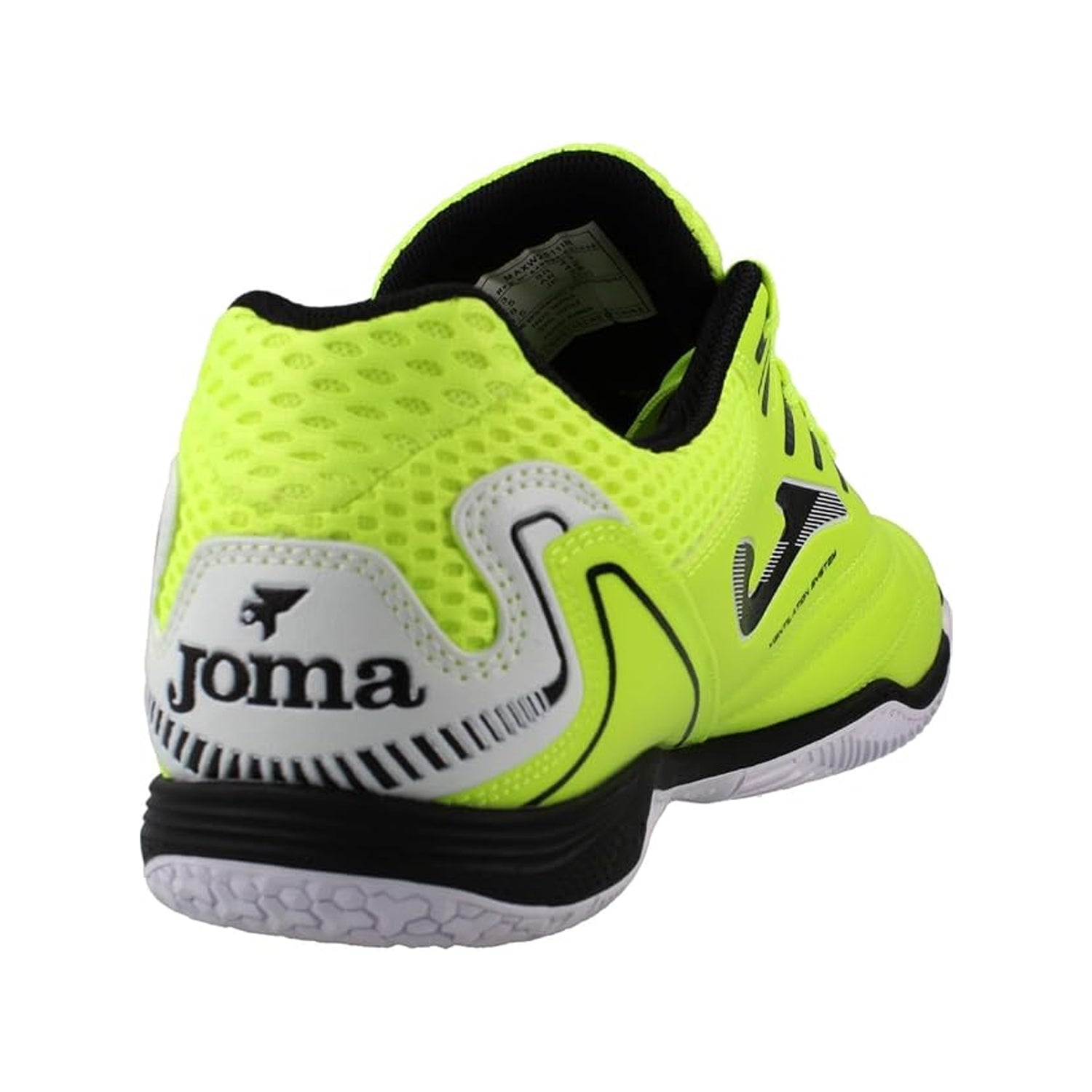 Fluorescent Yellow - Back - Joma Mens Maxima Reinforced Toe Indoor Football Shoes