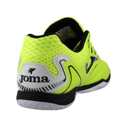 Fluorescent Yellow - Back - Joma Mens Maxima Reinforced Toe Indoor Football Shoes
