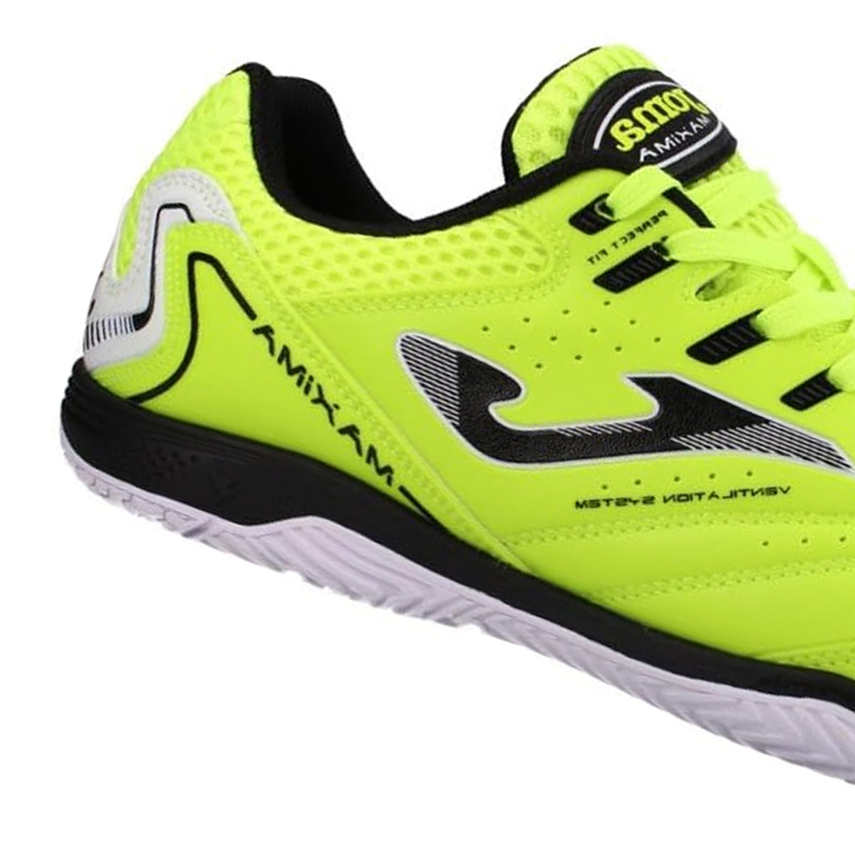 Fluorescent Yellow-Black - Lifestyle - Joma Mens Maxima Reinforced Toe Indoor Football Shoes