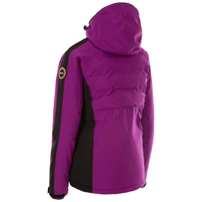Wild Purple - Side - DLX Womens-Ladies Gabriella Colour Block Hooded Ski Jacket