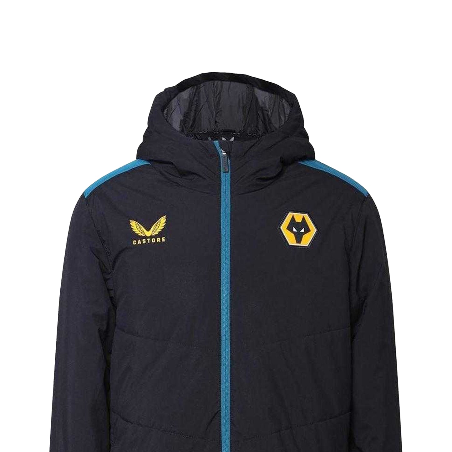 Caviar-Black Caviar - Side - Castore Mens Wolverhampton Wanderers FC Anorak