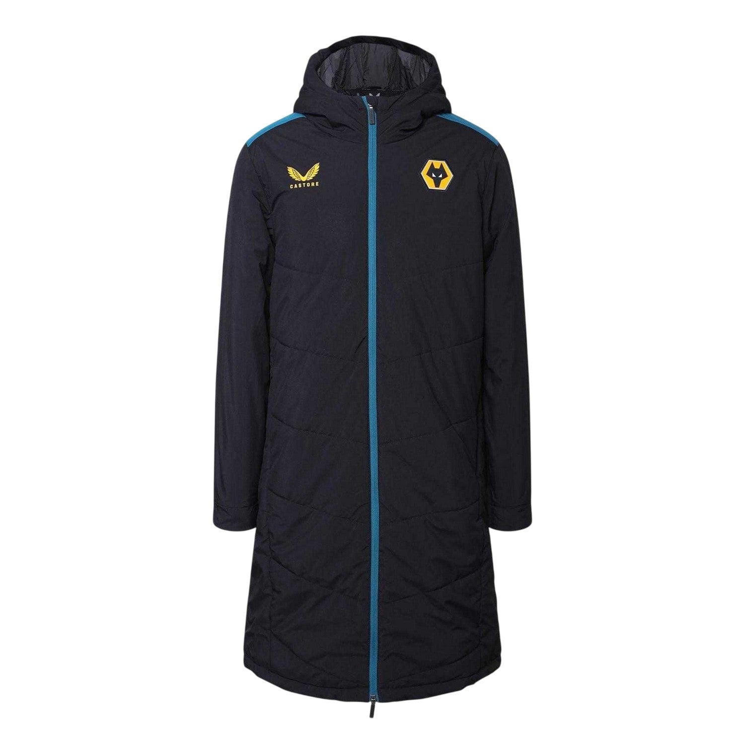 Caviar-Black Caviar - Front - Castore Mens Wolverhampton Wanderers FC Anorak
