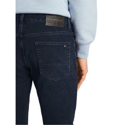Blue Black - Side - Tommy Hilfiger Mens Denton Slim Jeans