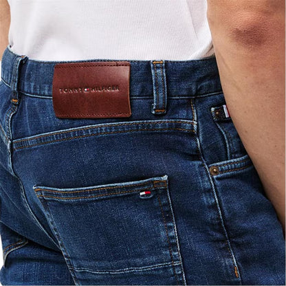 Dark Blue - Side - Tommy Hilfiger Mens Denton Slim Jeans