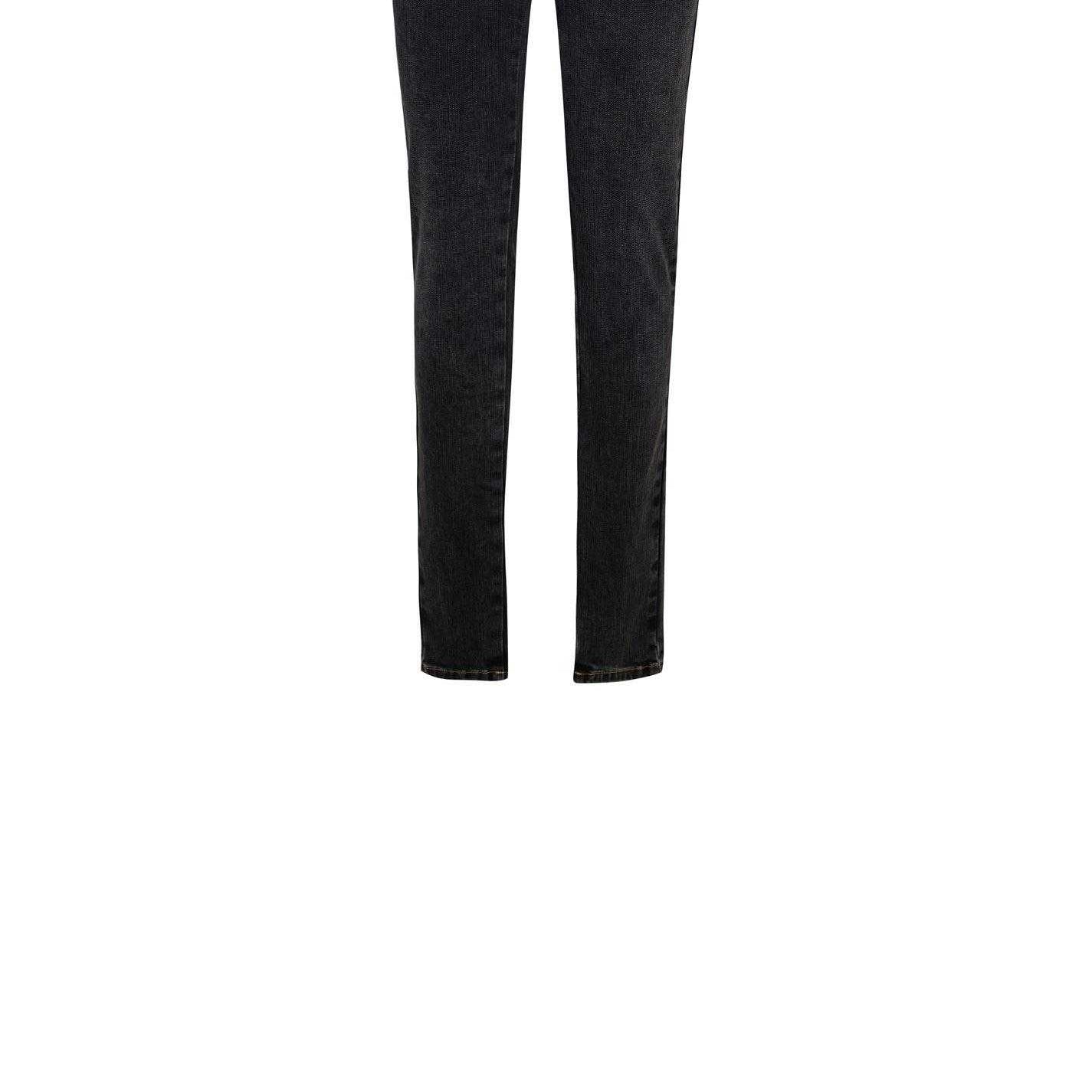 Black-Grey - Side - Diesel Womens-Ladies Slandy Straight Jeans