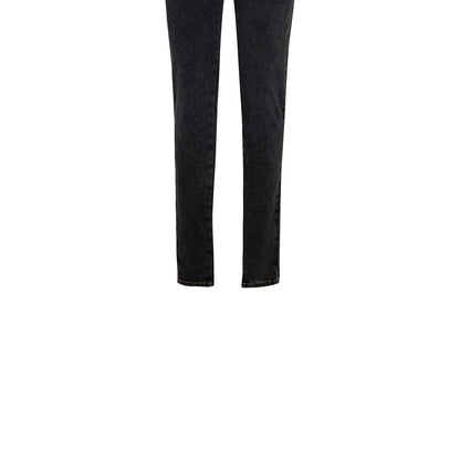Black-Grey - Side - Diesel Womens-Ladies Slandy Straight Jeans