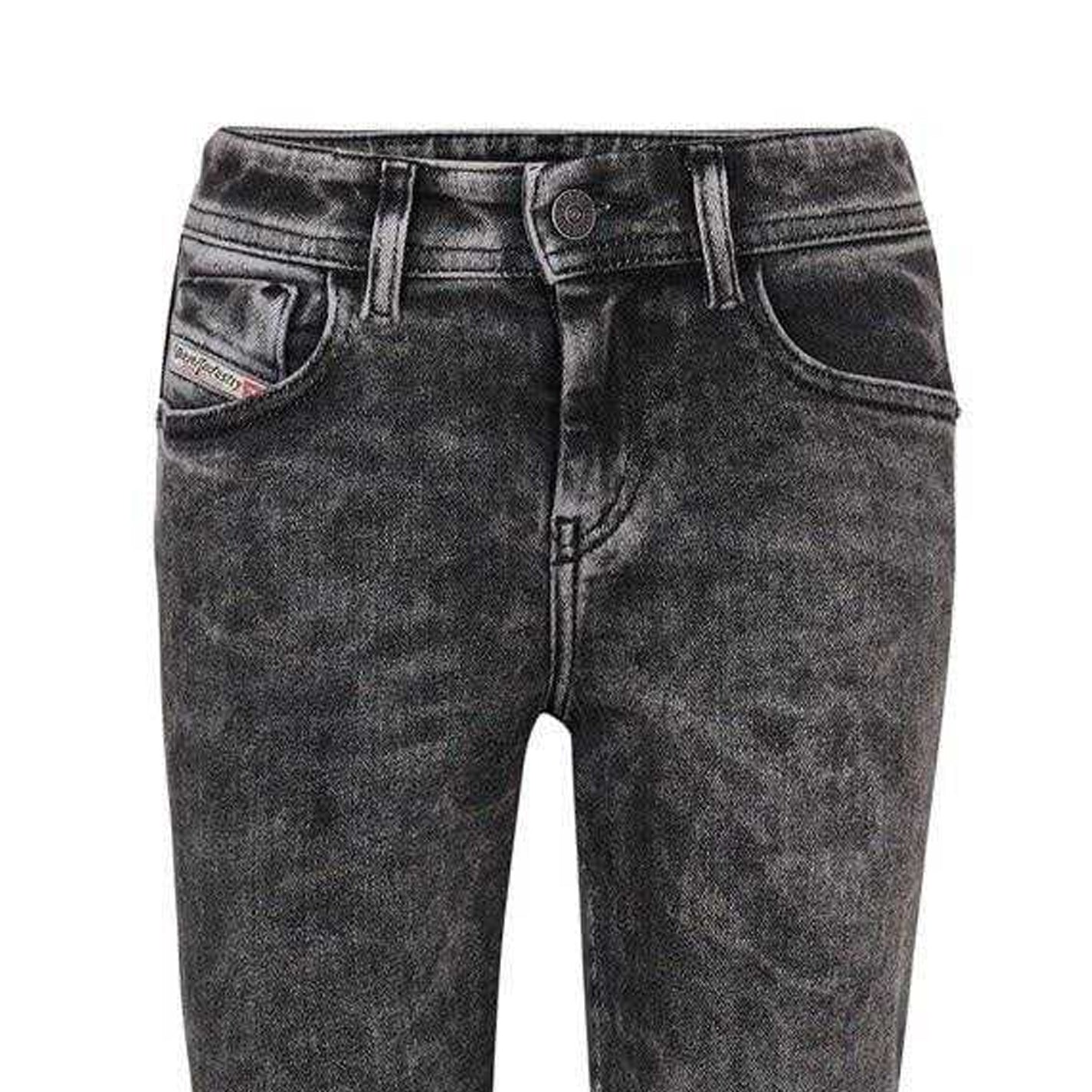 Grey Acid Wash - Back - Diesel Womens-Ladies Slandy Straight Jeans