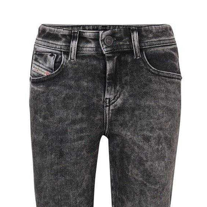 Grey Acid Wash - Back - Diesel Womens-Ladies Slandy Straight Jeans