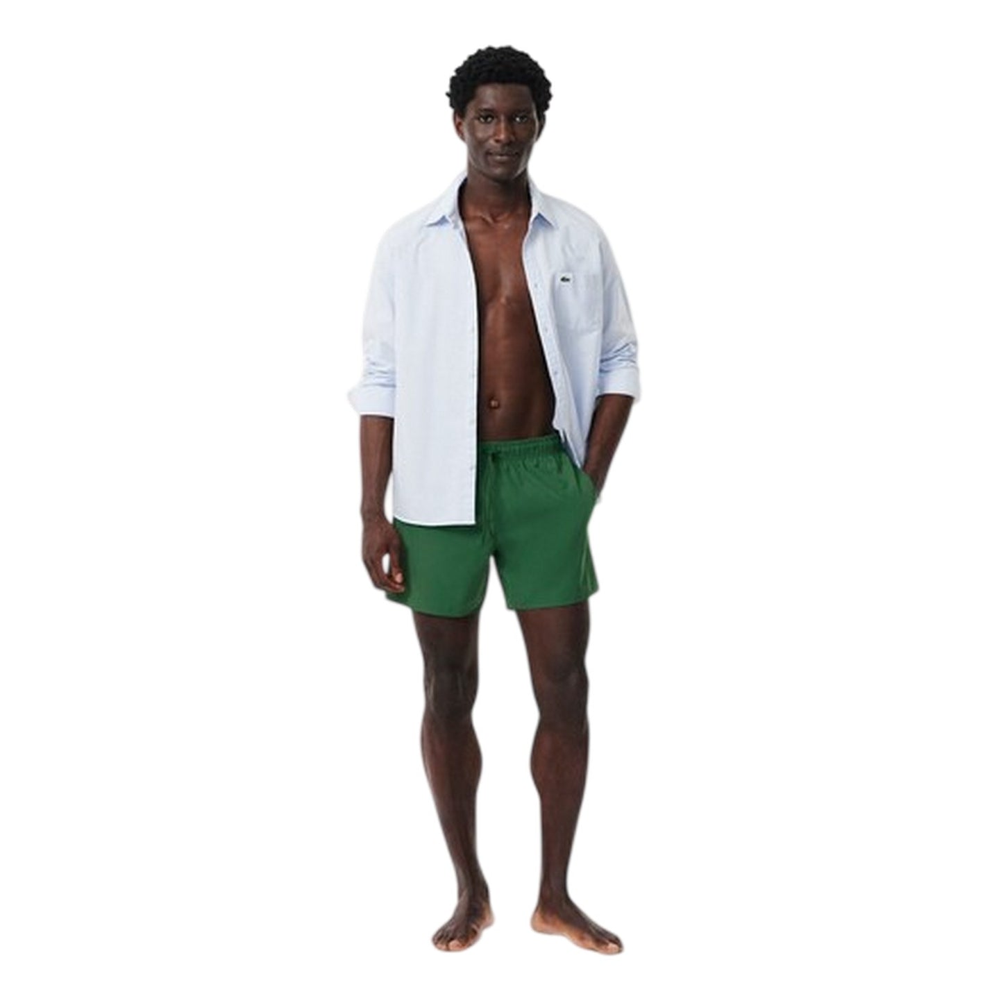 Green - Lifestyle - Lacoste Mens Logo Swim Shorts