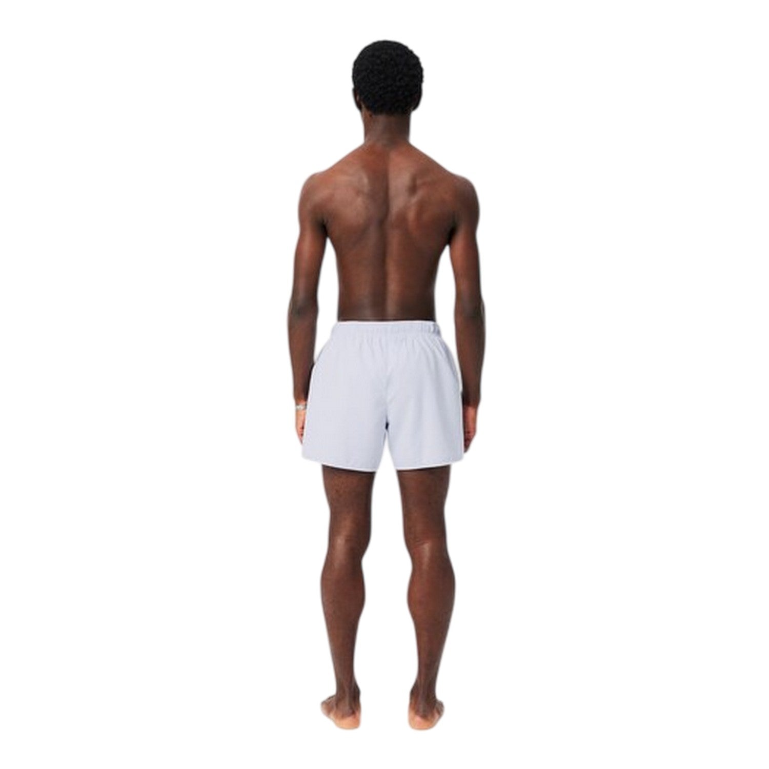 Light Blue - Back - Lacoste Mens Logo Swim Shorts