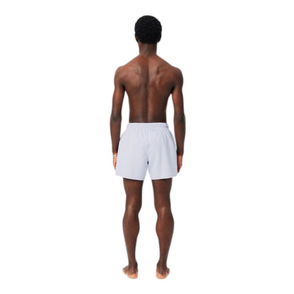 Light Blue - Back - Lacoste Mens Logo Swim Shorts