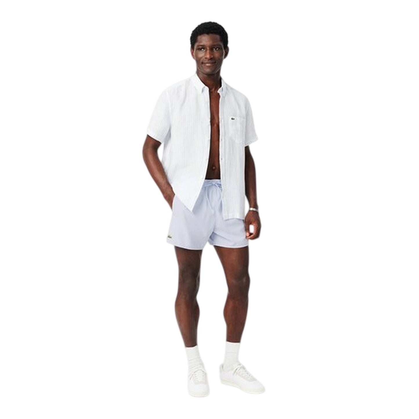 Light Blue - Lifestyle - Lacoste Mens Logo Swim Shorts