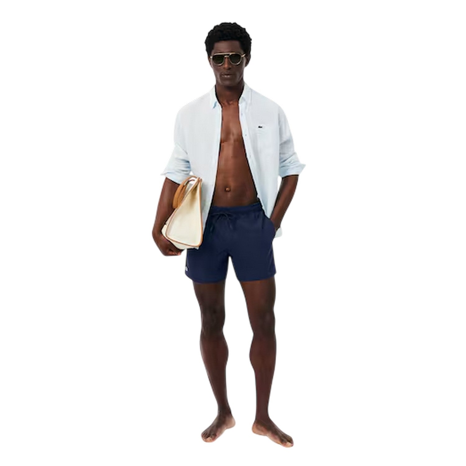 Navy - Lifestyle - Lacoste Mens Logo Swim Shorts